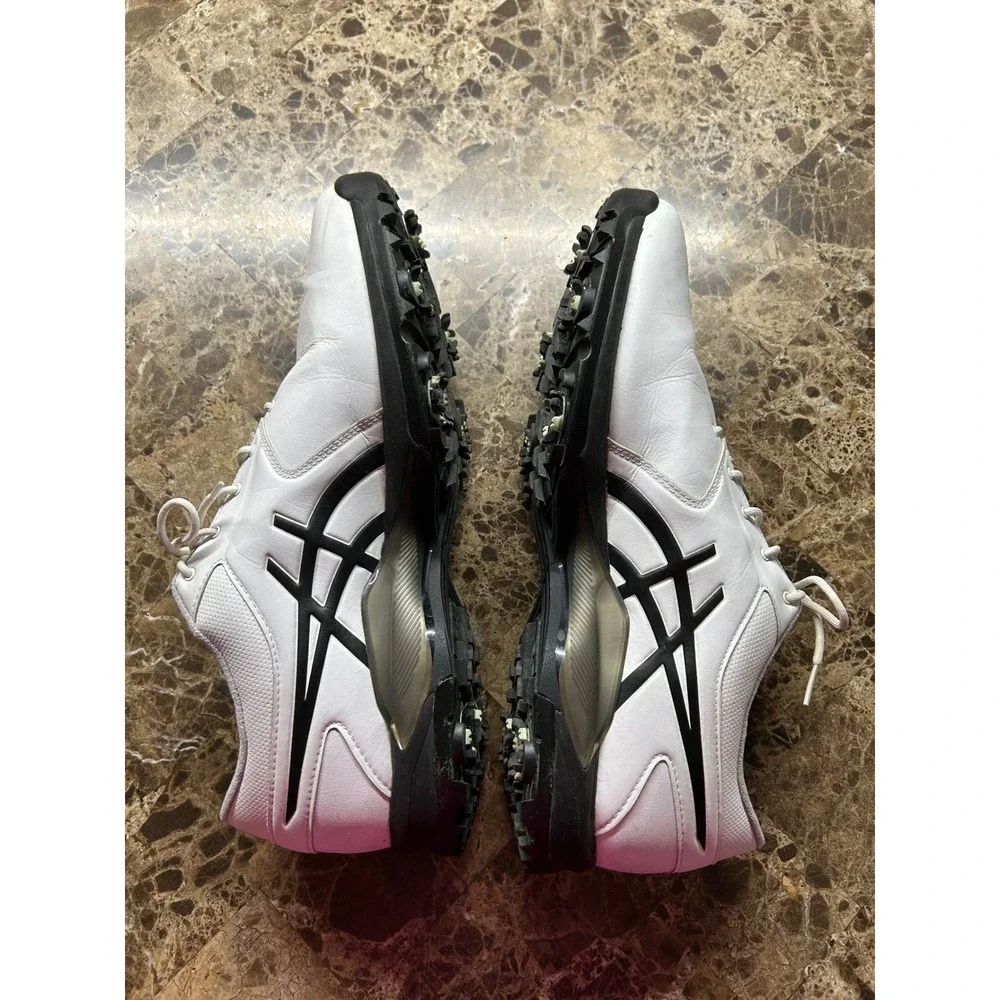 Asics Gel-Course Duo Golf Shoes Mens 13 White Black Spiked 1111A220